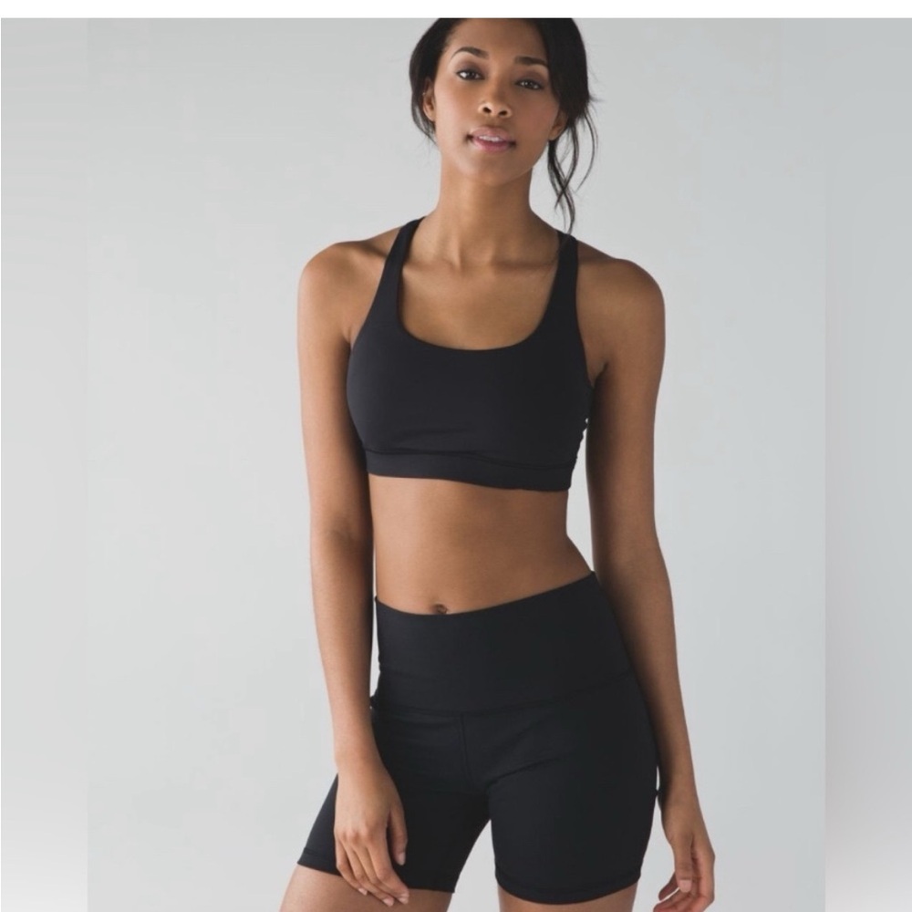 Lululemon energy bra black az 14 - Picture 2 of 6